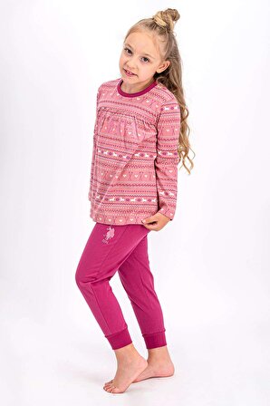 U.S. Polo Assn Lisanslı Pembe Kız Çocuk Pijama Takımı