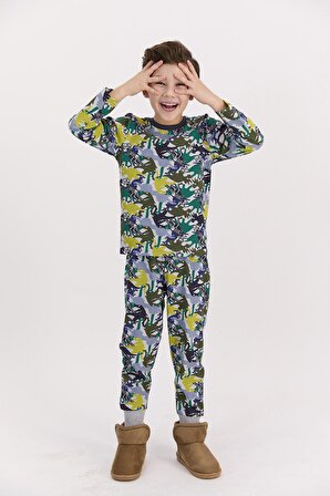 RolyPoly Dinosaour Grimelanj Erkek Çocuk Pijama Takımı
