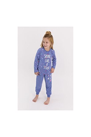 Roly Poly Kız Çocuk Pijama Takım Koyu Mavi