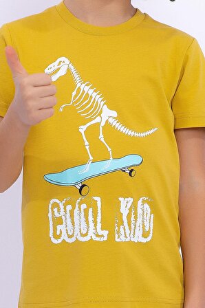 Rolypoly Cool Kid Safran Sarısı Erkek Çocuk Bermuda Takım