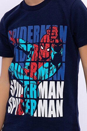 Marvel Comics Spiderman Lacivert Erkek Çocuk Kapri Takım