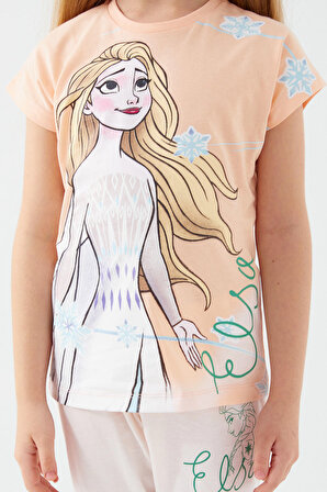 Frozen Elsa Somon Kız Çocuk Kısa Kol Pijama Takım