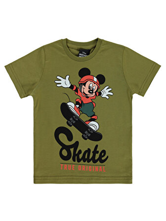 Mickey Mouse Erkek Çocuk Tişört 3-8 Yaş Yeşil