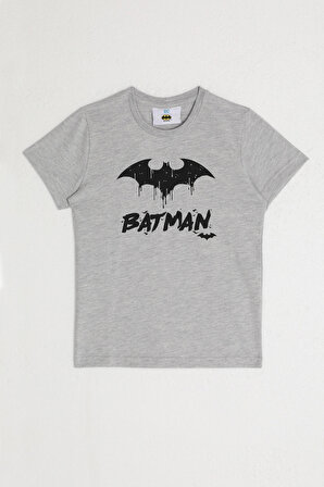 Batman L1578-2 Erkek Çocuk T-Shirt Gri / Melanj