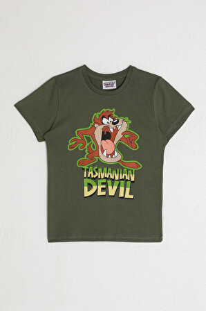 Looney Tunes L1583-2 Erkek Çocuk T-Shirt Haki