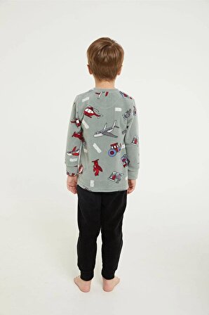 Rolypoly Erkek Çocuk Polar Pijama Takımı 3001    
