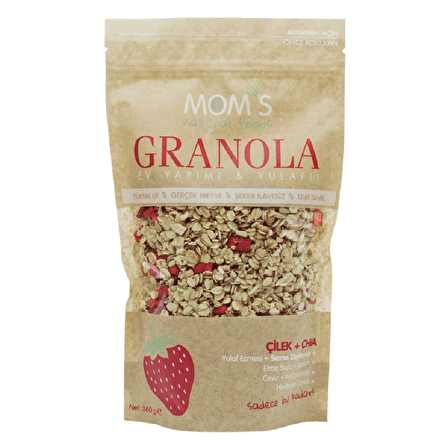 Çilekli Chialı Granola (360 gr) - Mom's Granola