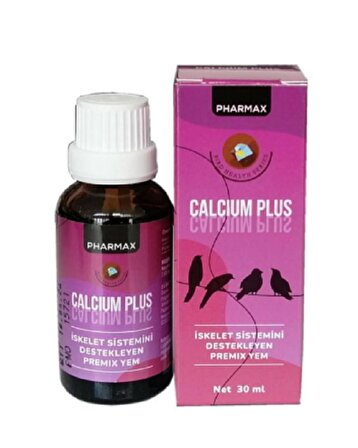Pharmax Calcıum Kuşlar İçin Kalsium İskelet Destekleyici 30 ml
