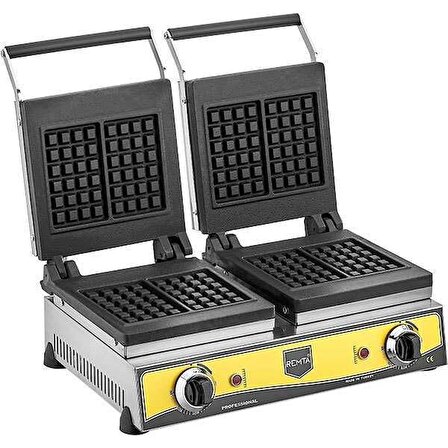 Remta Çiftli Kare Desen Waffle Makinesi W14