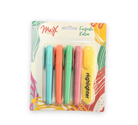 Maxx Pastel Fosforlu İşaretleme Kalemi 6 Renk