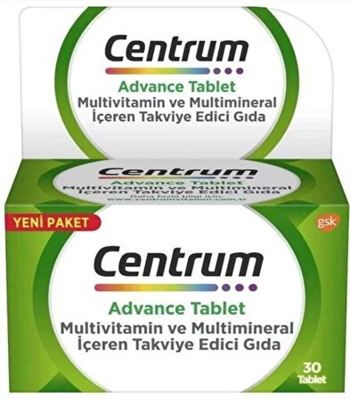 Centrum Advance Multivitamin 30 Tablet 4 Kutu Fırsat Paketi