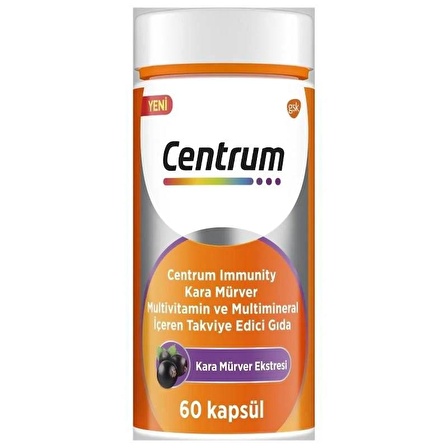 Centrum Immunity Kara Mürver Multivitamin ve Mineral 60 Kapsül