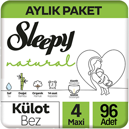 Sleepy Natural 4 Numara Maxi 96'lı Külot Bez