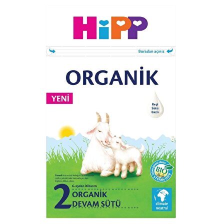 Hipp 2 Organik Keçi Sütü Bazlı Devam Sütü 400 gr