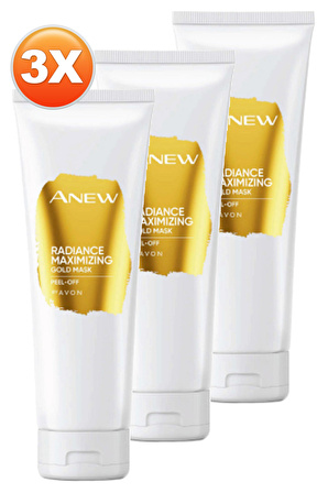 Avon Anew Radiance Maximising Gold Yüz Maskesi 75 Ml. Üçlü Set