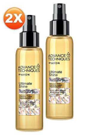 Avon Advance Techniques Ultimate Shine Illuminating Treatment Spray 100 Ml. İkili Set