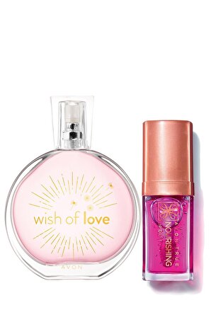 Avon Wish Of Love Kadın Parfüm ve Besleyici Dudak Yağı Paketi