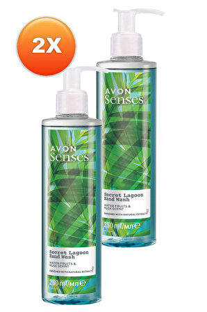 Avon Senses Secret Lagoon Su Meymeleri ve Misk Kokulu Sıvı El Sabunu 250 Ml. İkili Set