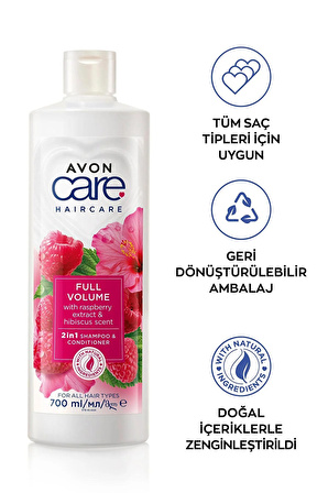 Avon Care Ahududu ve Hibiscus Kokulu Şampuan ve Saç Bakım Kremi 700 Ml. Üçlü Set