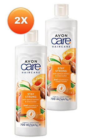 Avon Care Kayısı ve Shea Özü Şampuan ve Saç Kremi 700 Ml. İkili Set