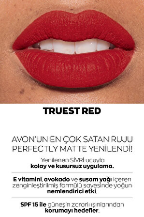 Avon Ultra Mat Ruj Truest Red ve Glimmerstick Dudak Kalemi Ruby Shock Paketi