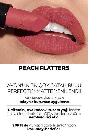 Avon Ultra Mat Ruj Peach Flatters ve Glimmerstick Dudak Kalemi Coral Desire Paketi