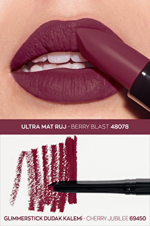 Avon Ultra Mat Ruj Berry Blast ve Glimmerstick Dudak Kalemi Chery Jubilee Paketi