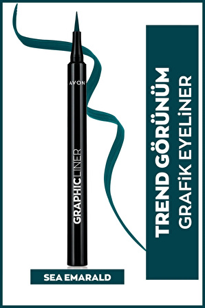 Avon Graphic Liner Keskin Uçlu Likit Eyeliner Sea Emerald