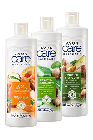 Avon Care Avakado, Aloe Vera, Kayısı Özü İçeren Şampuan ve Saç Kremi Paketi