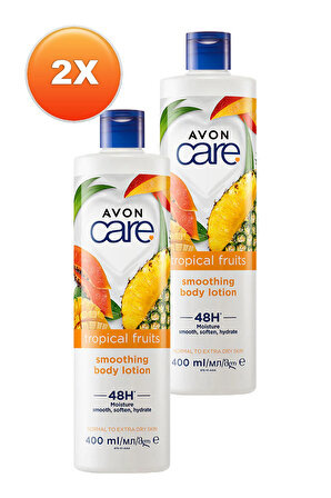Avon Care Tropical Fruits Ananas, Mango ve Papaya Özlü Vücut Losyonu 400 Ml. İkili Set
