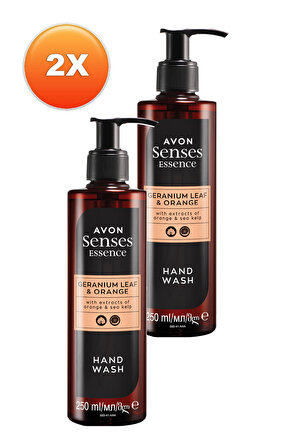 Avon Senses Essence Sardunya Yaprağı ve Partakal Kokulu Sıvı El Sabunu 250 Ml. İkili Set