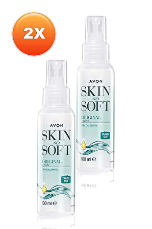 Avon Skin So Soft Orijinal Kuru Yağ Vücut Spreyi 100 Ml. İkili Set