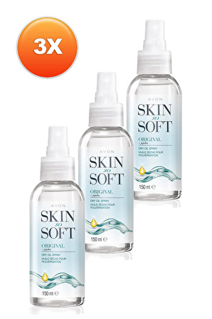 Avon Skin So Soft Orijinal Kuru Yağ Spreyi 150 Ml. Üçlü Set