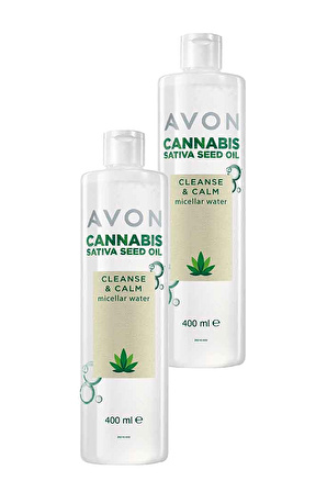 Avon Cannabis Sativa Tohumu Yağı Micellar Cilt Temizleme Suyu 400 Ml. İkili Set