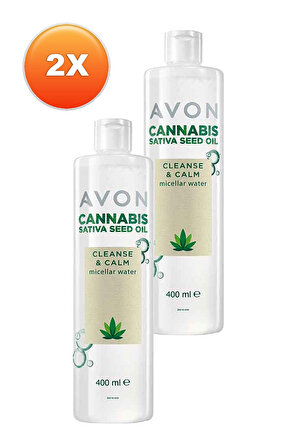 Avon Cannabis Sativa Tohumu Yağı Micellar Cilt Temizleme Suyu 400 Ml. İkili Set