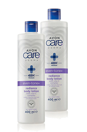 Avon Care Derma Even Tone Radiance Vita-C Kompleks Vücut Losyonu 400 Ml. İkili Set