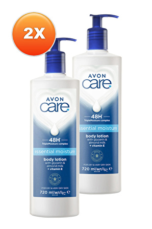 Avon Care Gliserin ve Badem Sütü içeren Yoğun Nemlendirici Vücut Losyonu 720 Ml. İkili Set