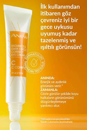 Avon Anew Radiance Koyu Halkalar için Göz Kremi 15 Ml. İkili Set