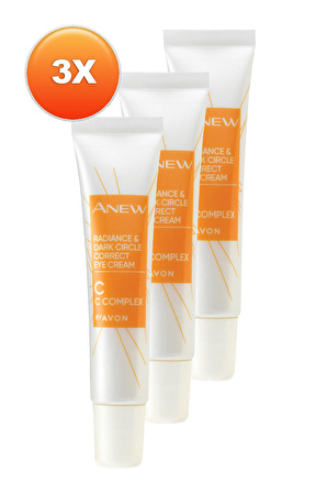 Avon Anew Radiance Koyu Halkalar için Göz Kremi 15 Ml. Üçlü Set