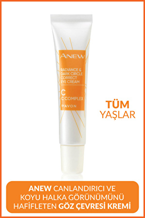 Avon Anew Radiance Koyu Halkalar için Göz Kremi 15 Ml. Üçlü Set