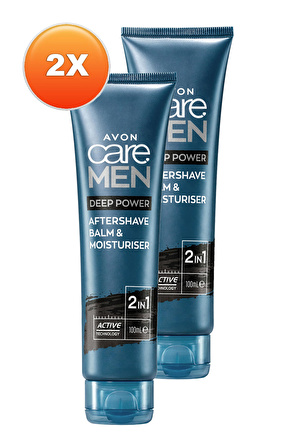 Avon Care Deep Power  2 si 1 Arada Tıraş Sonrası Balmı ve Nemlendiricisi 100 Ml. İkili Set