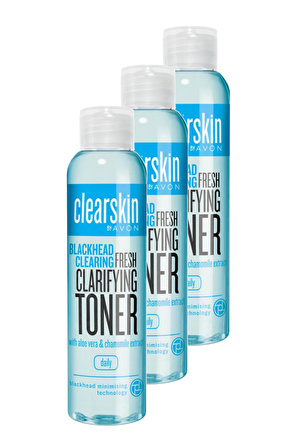 Avon Clearskin Siyah Noktalar için Tonik 100 Ml. Üçlü Set