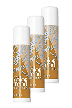 Avon Color Trend Lush Dudak Balmı Spf15 - Vanilla Üçlü Set