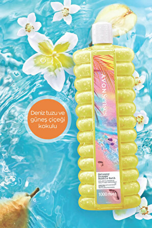 Avon Senses Deniz Tuzu ve Güneş Çiçeği Kokulu Getaway Dream Banyo Köpüğü 1 Lt. Üçlü Set