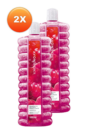 Avon Senses Raspberry Delight Ahududu ve Frenk Üzümü Kokulu Banyo Köpüğü 1 Lt. İkili Set