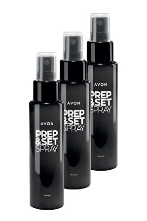 Avon Prep and Set Spray Makyaj Sabitleyici Sprey 125 Ml. Üçlü Set