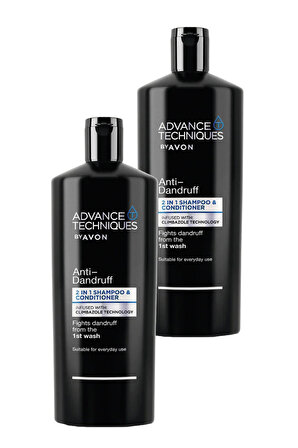 Avon Advance Techniques Kepek Önleyici 2'si 1 Arada Şampuan ve Saç Kremi 700 Ml. İkili Set