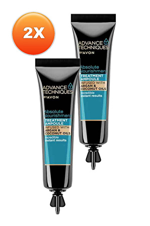 Avon Advance Techniques Argan Yağı Içeren Besleyici Saç Serumu 15 Ml. İkili Set