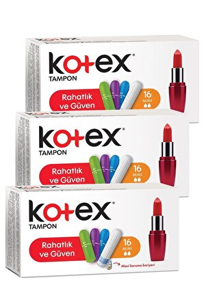 Kotex Tampon Mini 3 x 16'lı
