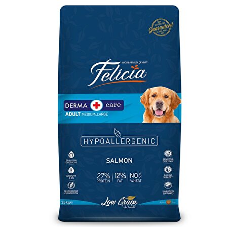 Felicia Medium & Large Somonlu 15 kg Orta ve Büyük Irk Yetişkin Köpek Maması